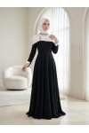 Zuhal Sagsöz Omuz Detay Elbise Siyah