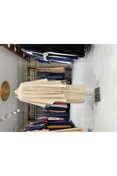 Gamze Özkul Elegant Abiye Krem