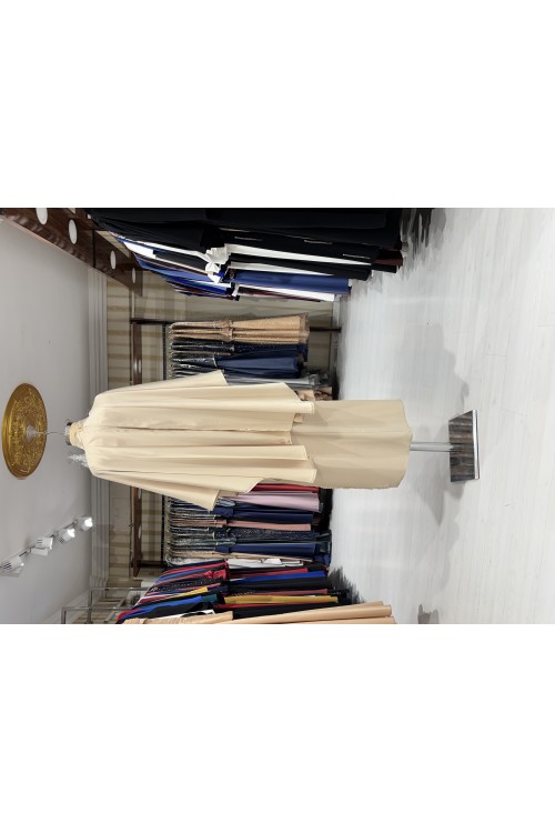 Gamze Özkul Elegant Abiye Krem