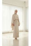 Gamze Özkul Elegant Abiye Krem