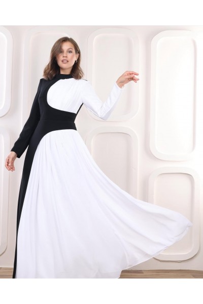 Zuhal Sagsöz Krep Şifon Elbise