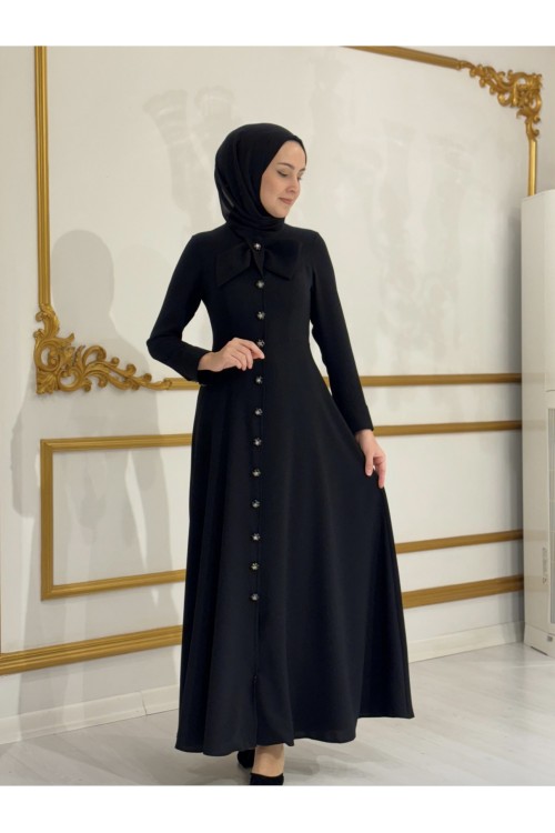 Zuhal Sagsöz Kurdela Elbise Siyah Zuhal Sagsöz Kurdela Elbise Siyah