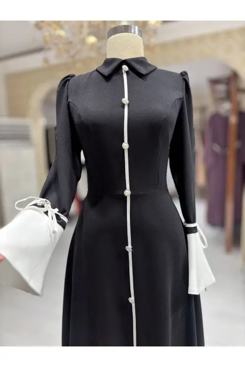 Zuhal Sagsöz Etek Ucu Beyaz Elbise